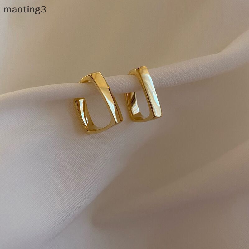 [maoting] ใหม่ แฟชั่นผู้หญิง สเตนเลส แวววาว ต่างหูสตั๊ด อารมณ์ สุภาพสตรี สี่เหลี่ยม ต่างหู ปาร์ตี้ วันเกิด ของขวัญ เครื่องประดับ [MT]