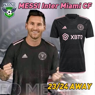 เสื้อกีฬาแขนสั้น ลายทีมชาติฟุตบอล MESSI 23 24 Inter Miami CF ชุดเยือน สําหรับผู้ชาย