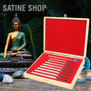 SaTine Shop อลูมิเนียมอัลลอยด์ 8 ชิ้นสีเงินชุดส้อมปรับระบบประสาทสำหรับการรักษา 256 ~ 512Hz