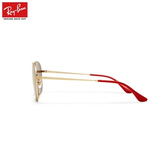 Rayban Ray-Ban ใหม่ แว่นตากันแดดแฟชั่น กรอบสีทอง สะท้อนแสง สีน้ําตาลอ่อน เลนส์สีทอง ทรงสี่เหลี่ยม สําหรับผู้ชาย 0RB3613D 92005A ไซซ์ 58