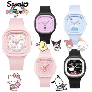 นาฬิกา ผู้หญิง น่ารัก นาฬิกา sanrio Kuromi นาฬิกาเด็ก  Cinnamoroll สร้อยข้อมือนาฬิกาสี