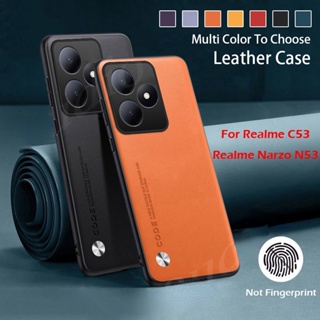 เคสโทรศัพท์มือถือ ซิลิโคน หนัง PU กันกระแทก หรูหรา สําหรับ Realme C53 Narzo N53 RealmeC53