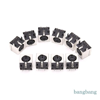 Bang ซ็อกเก็ตเชื่อมต่อ PS-2 ตัวเมีย PCB 6-pin ขนาดเล็ก 10 ชิ้น