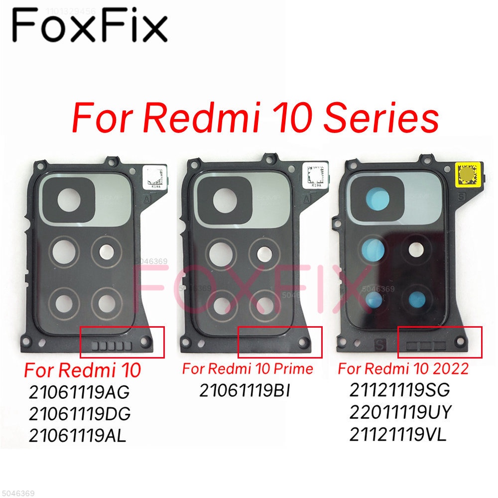 ฝาครอบเลนส์กล้องด้านหลัง พร้อมกรอบ แบบเปลี่ยน สําหรับ Xiaomi Redmi 10 Prime 2022 21061119Ag 21121119Sg