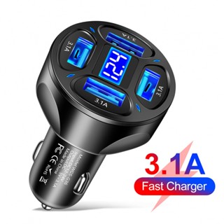 ⚡READYSTOCK⚡Car Charger 12-24V 3.1A Fast Charging Car Accessories LED Display Monitors