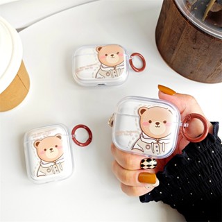 เคสหูฟัง Tpu แบบนิ่ม ลายหมีน่ารัก สําหรับ Airpods 2 1 3 Pro 2 Air Pods Pro Airpods3