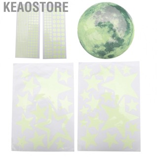 Keaostore Luminous Moon Star Wall  Glow in The Dark Decal Atmospheric Easy Cleaning for Spas Beauty Salons