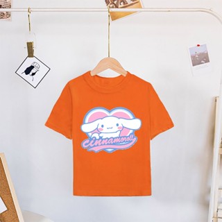 เสื้อยืดแขนสั้น พิมพ์ลาย Cinnamoroll น่ารัก 5 สี สําหรับเด็กผู้หญิง