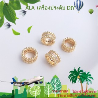 ❤️เครื่องประดับ DIY❤️จี้ลูกปัด ชุบทอง 14k ประดับเพทาย ขนาดใหญ่ แฮนด์เมด สําหรับทําเครื่องประดับ แหวน[สร้อยคอ/สร้อยข้อมือ/กําไลข้อมือ/ต่างหู]