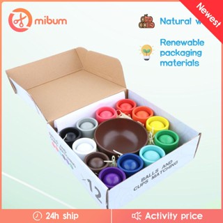 [Mibum] ลูกบอลไม้ สีรุ้ง ของเล่นเสริมการเรียนรู้เด็กก่อนวัยเรียน