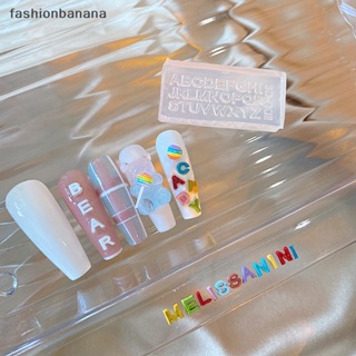 [fashionbanana] แม่พิมพ์ซิลิโคน รูปตัวอักษร 3D สําหรับตกแต่งเล็บ DIY 1 ชิ้น