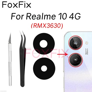 เลนส์กระจกกล้องด้านหลัง แบบเปลี่ยน พร้อมสติกเกอร์กาว และชุดซ่อม สําหรับ Realme 10 4G RMX3630