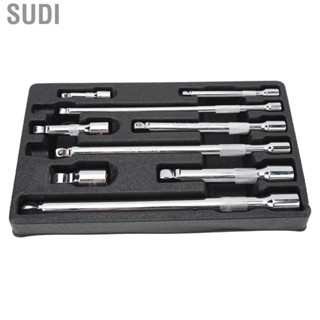 Sudi Wobble Socket Extension Bar Set Chrome Plating Adjustable Head with Storage Tray for Car