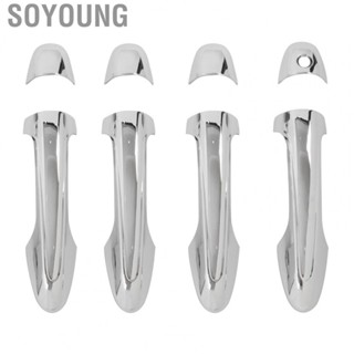 Soyoung Car Exterior Door Handle Cover Trim ABS Chrome Outside  Protector for Toyota HILUX REVO AN120/AN130 2015+