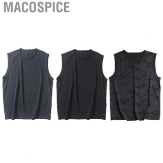 Macospice Summer Sleeveless Shirt  Men Top Fashion Cooling Workout Vest for Training