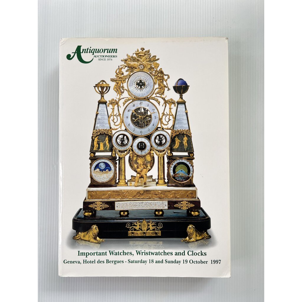 Important Watches, Wristwatches and Clocks. Geneva, Hotel des Bergues Saturday 18 Sunday 19 October 