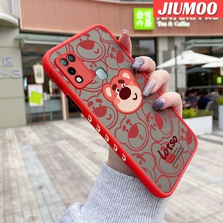 เคสซิลิโคนนิ่ม แบบใส ขอบสี่เหลี่ยม ลายหมีสตรอเบอร์รี่ กันกระแทก สําหรับ Infinix Hot 10 Play Hot 11 Play X688C