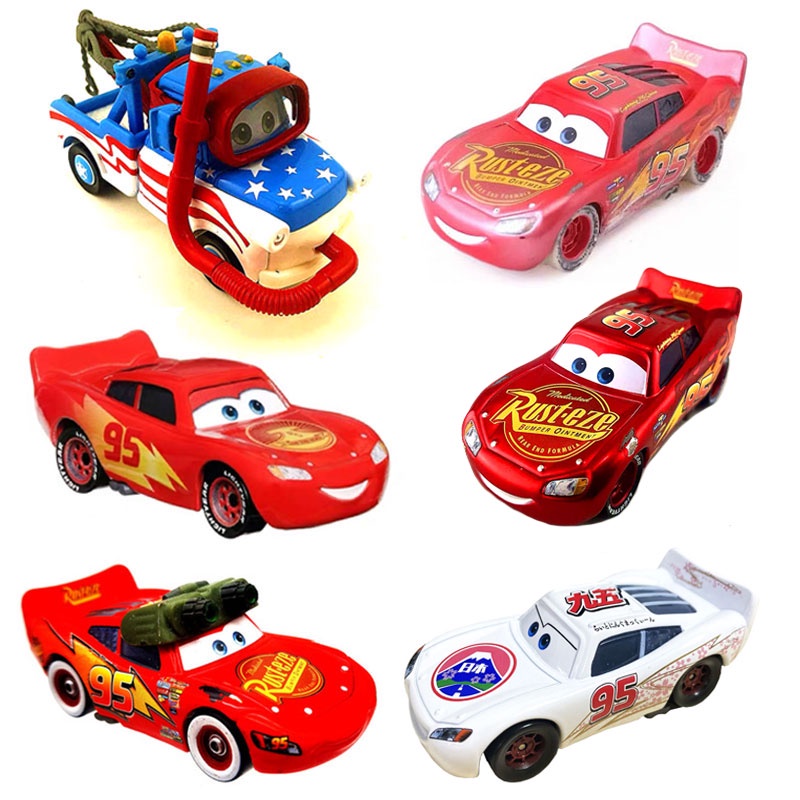 Pixar Cars 2 3 Lightning McQueen Diving Mater McQueen Series รถโมเดลโลหะ Diecast