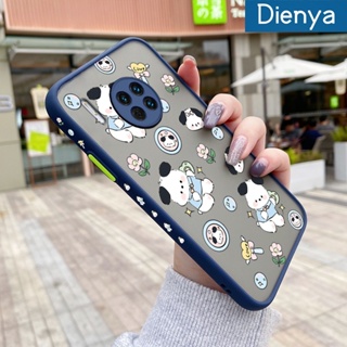 สําหรับ Huawei Mate 30 Pro Mate 30 Lite เคส การ์ตูน ดอกไม้ หมี รูปแบบ สี่เหลี่ยม ขอบ กันกระแทก ฝ้า ใส เคสโทรศัพท์ ซิลิโคน ป้องกัน เคสนิ่ม