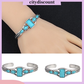 &lt;citydiscount&gt; กําไลข้อมือ สร้อยข้อมือ ประดับเทอร์ควอยซ์เทียม สไตล์โบฮีเมียน วินเทจ สําหรับผู้หญิง