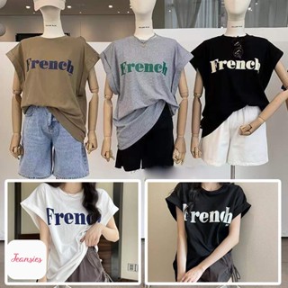 พร้อมส่ง เสื้อยืดเเขนสั้น เสื้อยืดทรงหลวมคอกลม สไตล์มินิมอล เนื้อผ้านิ่ม บางเบา ใส่สบาย