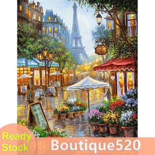 [boutique520.th] ภาพวาดสีน้ํามันบนผ้าใบ ตามตัวเลข รูปหอคอย แนวสตรีท DIY สําหรับตกแต่งผนังบ้าน