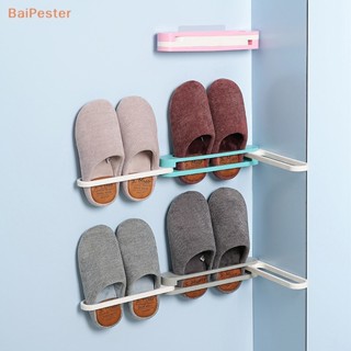 [BaiPester] 3 in 1 ชั้นวางรองเท้า รองเท้าแตะ ที่แขวน ติดผนัง พับได้ ชั้นเก็บของ