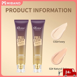 Ocheal Flawless Liquid Foundation Natural Waterproof Weightless Lasting All Day High Coverage Oil Control Matte Long Wear Concealer Liquid 30g Face Makeup Women Femele