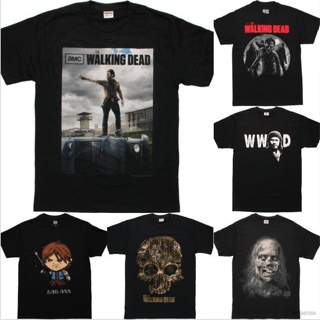 Si เสื้อยืดแขนสั้นลําลอง พิมพ์ลายกราฟฟิค The Walking Dead 3D แฟชั่น สําหรับทุกเพศ