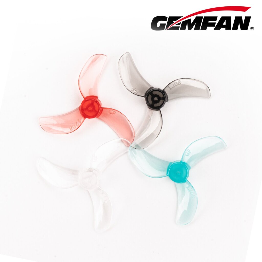 1-G3 Gemfan 1208 1.2 Inch 31mm Prop 3-Blade 0.8mm 1mm 1.5MM Shaft Hole 1ชุด 8ใบพัด fpv racing drone Tiny whoopโดรนซิ่ง