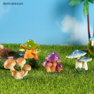 Delicatesun ฟิกเกอร์เรซิ่น รูปเห็ด สําหรับตกแต่งสวนขวด DIY