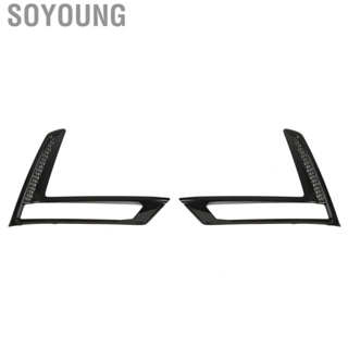 Soyoung Fog Lamp Molding Cover  Front Light Trim Simple Installation 2Pcs Antiaging ABS Easy To Clean Glossy Black for CR‑V RS 2023 Onwards