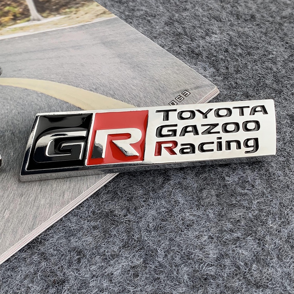 GR Sport โลหะ Logo สติ๊กเกอร์ ตกแต่งรถ รถไฟฟ้า รถยนต์ แต่งรถยนต์ เทปกันรอย Toyota Yaris Avanza