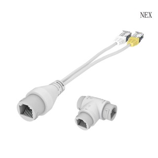 Nex POE Splitter 2-in-1 ตัวเชื่อมต่อสายเคเบิล สามทาง RJ45 สําหรับอุปกรณ์ติดตั้งกล้องรักษาความปลอดภัย