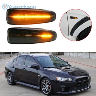 2x โคมไฟไดนามิก LED สีเหลืองอําพัน สําหรับเปลี่ยน Mitsubishi Lancer