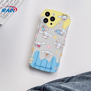 เคสโทรศัพท์มือถือ TPU ลายครีม Cinnamoroll Wave Edge สีรุ้ง สําหรับ Redmi Note 12 Redmi A1 A2 10C 10A 9C 9T Note 11S 10 5G 10S 9S 8 Pro Xiaomi Poco M5S M3 X3 Pro NFC