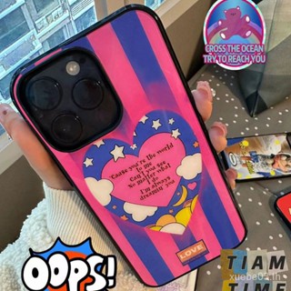 เคสป้องกันโทรศัพท์มือถือ แบบนิ่ม ลายหัวใจ กันกระแทก สําหรับ iPhone 12ProMax 14 11 13 xr xsmax 7plus 8