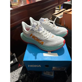 ใหม่ HOKA ONE ONE CARBON X2 รองเท้าวิ่ง ดูดซับแรงกระแทก สีขาว ฟ้า ส้ม 2023 CGAL