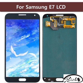 หน้าจอสัมผัสดิจิทัล LCD AMOLED ทดสอบแล้ว 100% สําหรับ Samsung Galaxy E7 E700 E700F E7000 Samsung E700