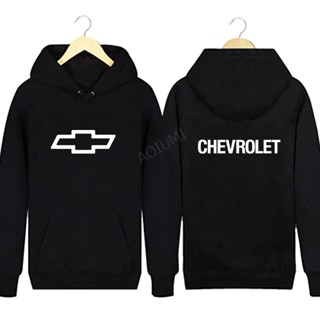 เสื้อกันหนาว มีฮู้ด ผ้าฝ้ายแท้ พิมพ์ลาย Chevrolet เข้ากับทุกการแต่งกาย เหมาะกับของขวัญวันเกิด สําหรับผู้ชาย