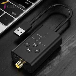 ตัวรับสัญญาณเสียง 3.5 มม. ตัวแปลงเสียง USB บลูทูธ 5.2 สําหรับเครื่องขยายเสียง