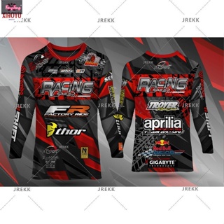 เสื้อกีฬาพิมพ์ลาย A T SPORT รุ่นRacing The series (แขนยาว) เสื้อมอไซต์แขนยาว กันลม กันแดด