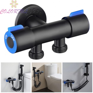 【COLORFUL】Bibcock 1 Pcs Black Ceramic Disc Valves Drip-free Mop Tap Outdoor Garden