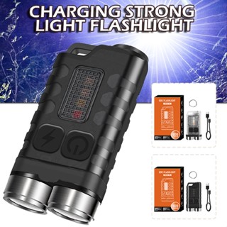 Mini Small Pocket LED Flashlight Magnetic Rechargeable Torch Keychain Work Light