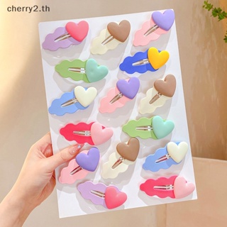 [cherry2] กิ๊บติดผม รูปคลื่นหัวใจน่ารัก สีแคนดี้ สําหรับเด็กผู้หญิง [TH]