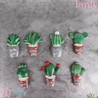 LANFY สติกเกอร์แม่เหล็กติดตู้เย็น รูปกระบองเพชร 3D สุดฮา สําหรับบ้าน ออฟฟิศ