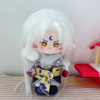 เสื้อผ้าตุ๊กตา ผ้าฝ้าย ผ้ากํามะหยี่ขนนิ่ม ลายการ์ตูนอนิเมะวันพีช Inuyasha Sesshoumaru ขนาด 20 ซม.