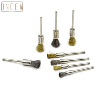 【ONCEMOREAGAIN】15* 3.0mm,Shank Stainless Steel Brush Brass Wire Polishing Brush For Rotary Tool