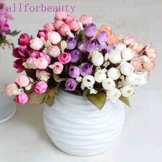 FALLFORBEAUTY แจกันดอกกุหลาบจําลอง 5 ส้อม ขนาดเล็ก อเนกประสงค์ อุปกรณ์เสริม สําหรับตกแต่ง ของขวัญวันเกิด วันวาเลนไทน์