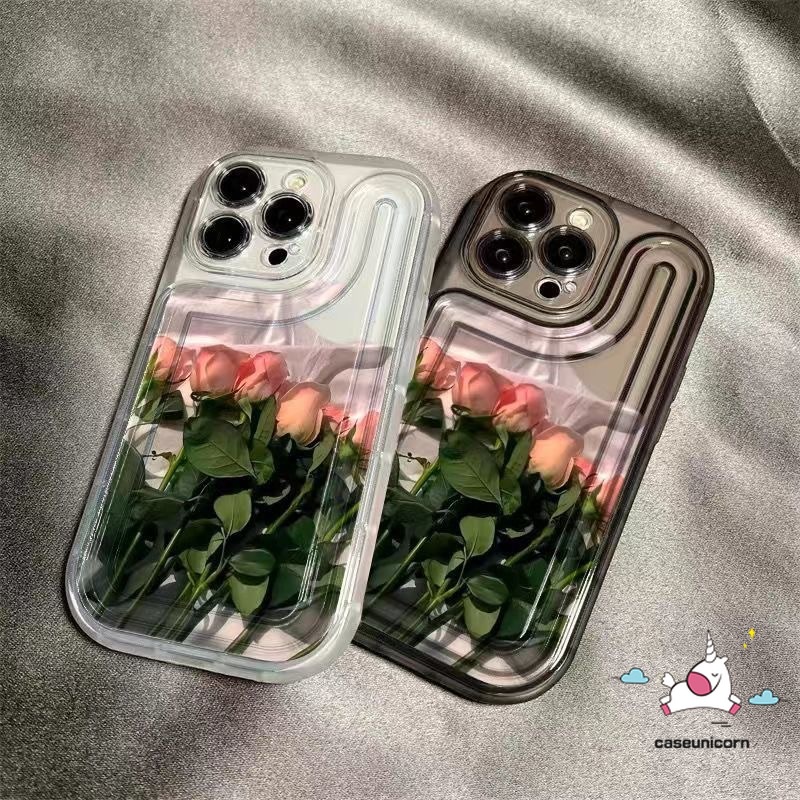 เคสโทรศัพท์มือถือ Tpu แบบนิ่ม ลายภาพวาดสีน้ํามัน รูปดอกกุหลาบ กันกระแทก สําหรับ IPhone 7 8 Plus XR 11 12 14 13 Pro MAX 7plus X XS MAX SE 2020